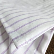 Kopfkissenbezug 40x60 cm Kissenbezug Kissenhülle Baumwolle Lila Weiß Gestreift