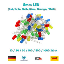 5mm LED Diode  Blau Rot Grün Gelb Orange Weiß