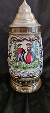 Bierkrug mit Zinndeckel Krug