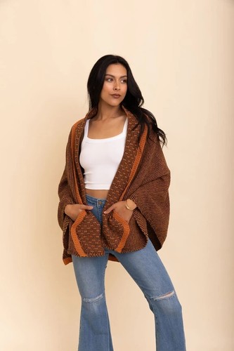 Poncho damen winter xxl - , schal