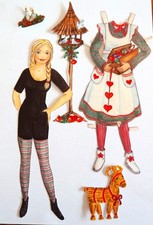 Anziehpuppe, Papierpuppe, Paper Doll ... MARTE  ..  .. Weihnachten  ..