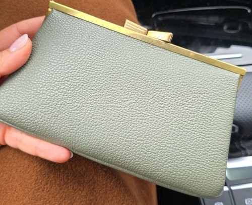 Leder vintage portemonnaie - leder,