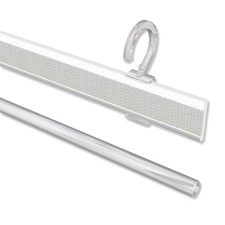 Paneelwagen mit Klettband für Gardinenstangen 16-20 mm Ø, Weiß aus Alu / Sets
