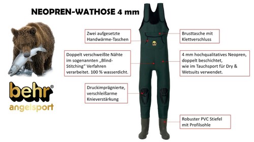 Behr high back neopren wathose - high, neopren-wathose