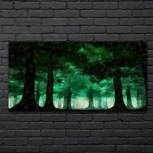 ölgemälde wald bäume - wald, 140x70