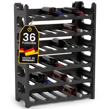 Flaschenregal Weinregal stapelbar für 36 Wein Weinschrank Flaschenständer Alpfa