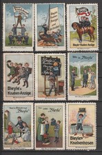 Reklamemarken 9x BLEYLE Knaben-Anzüge