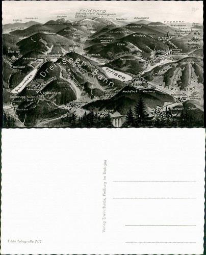 Titisee relief karte - titisee, relief-karte