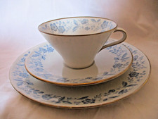 Sammelgedeck von Weimarer Porzellan , Sammeltasse Weimar, weiß,, blaue Blüten