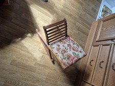 Fußwippe Fußbank Fußschaukel Fußhocker Beinschaukel Holzgestell  60er ?