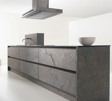 Dünnschiefer Steinfurnier f. Bad Küche Kamin Fliese Dusche Verkleidung 122x61cm