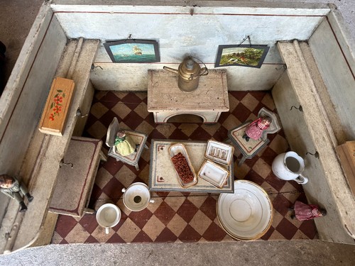 Antike puppenküche roombox - /,