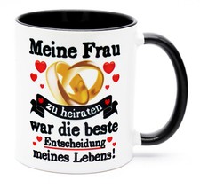 Mann & Frau Hochzeitstag Geschenk Tasse Ehe Weihnachten Jahrestag Valentinstag