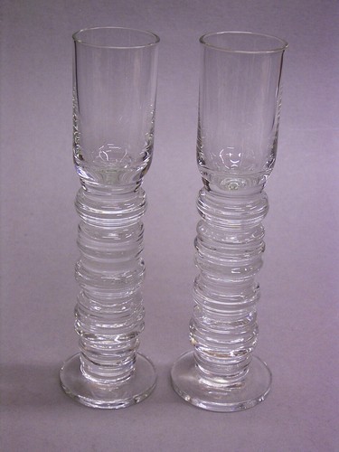 Paar glas kerzenhalter - glas, /