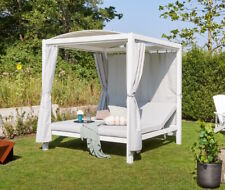 Gartenpavillon weiss Sonneninsel Sonnenliege Gartenliege Pavillon Sonnenschutz