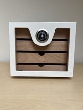 Humidor Angelo Weiß Unbenutzt Hygrometer Luftbefeuchter Zigarren