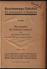 Monographie der Gattung Carabus - Bestimmungstabellen der europäischen Coleopter