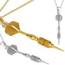 Dartpfeil Anhänger Halskette 925 Silber Gold Rotgold Dart Damen Herren Kette