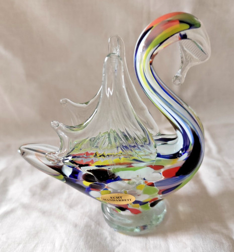 Schwan glas mehrfarbig - schwan,, glas,