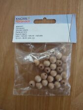 Perlen, holzfarben, rund, ca. 10mm, Bastelbedarf