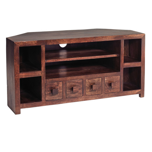 TV-Eckschrank braun