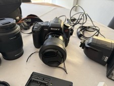 Camera mit Zubehör Sony Alpha DSLR-A350 14.2MP Digitalkamera - Schwarz  