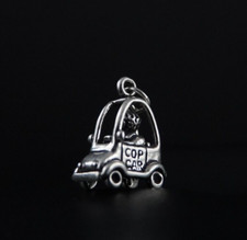 Charm Anhänger Silber Auto Polizei Cop car 3D - Retro & außergewöhnlich