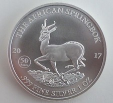 GABUN - African Springbok - 50th Anniv. - 2017 - 1 oz Silber 999 [311]