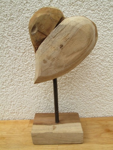 Deko herz teak holz - herz,