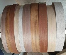 5 m Echtholz Umleimer Bügelkante Eiche Nußbaum Mahagoni Teak Birke MP 23/43 mm !