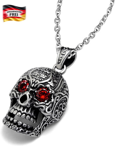 Edelstahl totenkopf anhänger - totenkopf,
