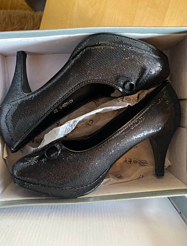 Damen pumps schwarz glitzer - damen,