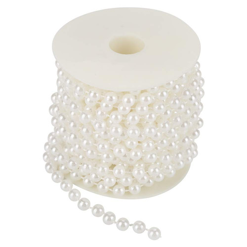 Perlenkette deko 10m - perlenkette, 10m/rolle