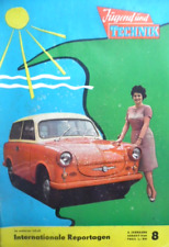 JUGEND + TECHNIK 8-1960 (2) Trabant Kombi MZ Segelschiffe Motorboot Schlauchboot