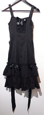 Lolita Kleid, Schwarz, black dress, Gothic, Steampunk - S / SX - Länge 95cm