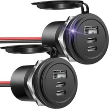 Aluminium usb steckdose - usb, 12v