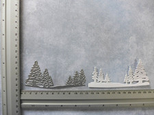 Stanzschablone Weihnachten/Winter - Landschaft/Wald/Tannen - RAR