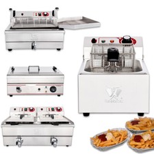 Friteuse Fritteuse Fritöse Fettbackgerät Profi Gastronomie Gastro Beeketal
