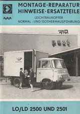 VEB Robur Werke Zittau LO LD 2500 2501 Leichtbaukoffer Montage Anleitung 1969