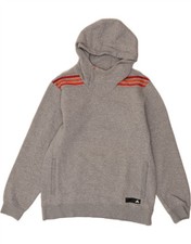 ADIDAS Herren Hoodie Pullover Large Grau Gefleckt Baumwolle AC03