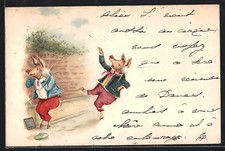 Lithographie Schweine als