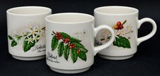 3 Kaffeebecher Henkelbecher Villeroy & Boch Kaffeeblumen Arabia Libercia Vruchte