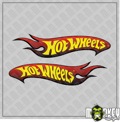 Hot wheels flame aufkleber - hot,