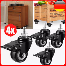 4 Rollen Transportrollen Laufrollen Möbelrollen Lenkrollen mit M8 Gewindestift