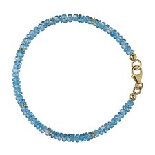 Apatit türkis Armband 925 Silber vergoldet Armkette Z306