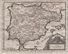 Espana Spain Spanien Portugal map Karte mapa van der Aa 1707
