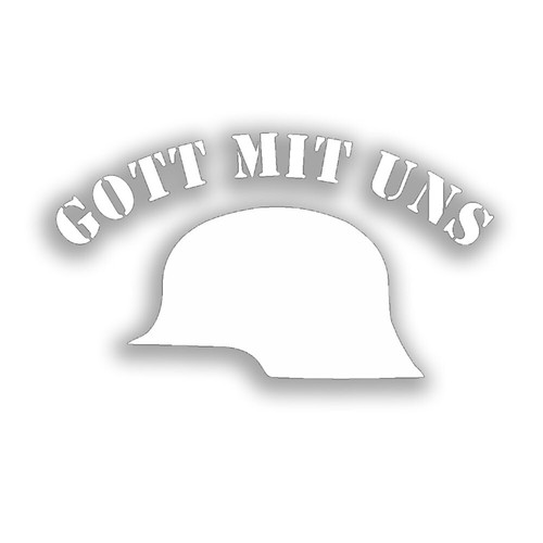 Stahlhelm ww2 aufkleber gott - ww2,