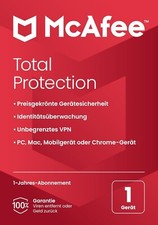 McAfee Total Protection 2025 - 5 Geräte - 1 Jahr inkl. VPN / ESD