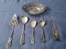 Hildesheimer Rose Silber Besteck  + Silberschale 835 800