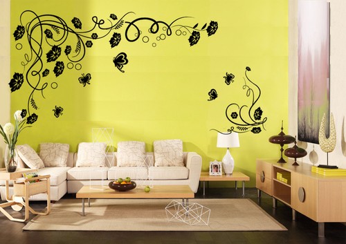 Wandtattoo ranke blumen - wandtattoo,